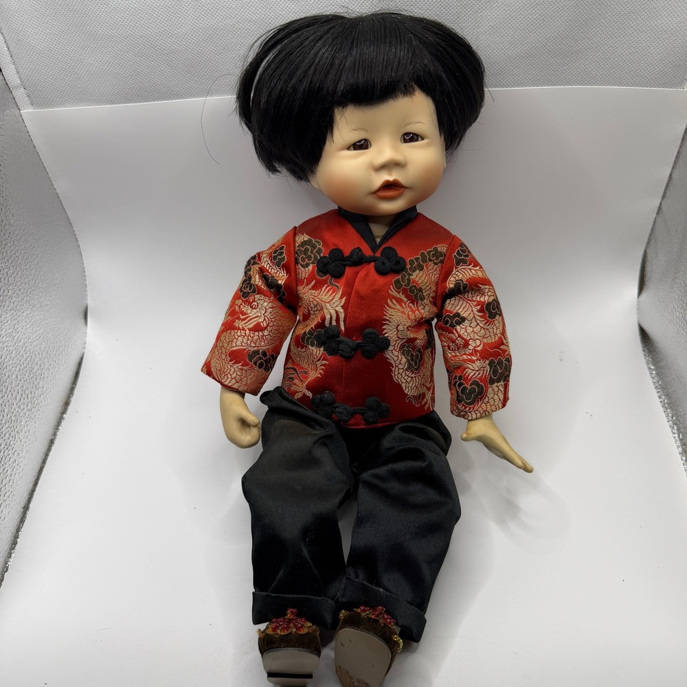 Kathy Hippensteel "Chen" 14" Porcelain Doll Int'l Festival of Toys and Tots